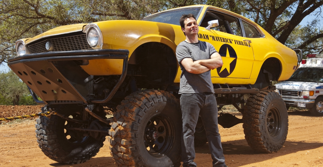 Adam takes his car to new heights. (Photo Credit: BBC Worldwide)