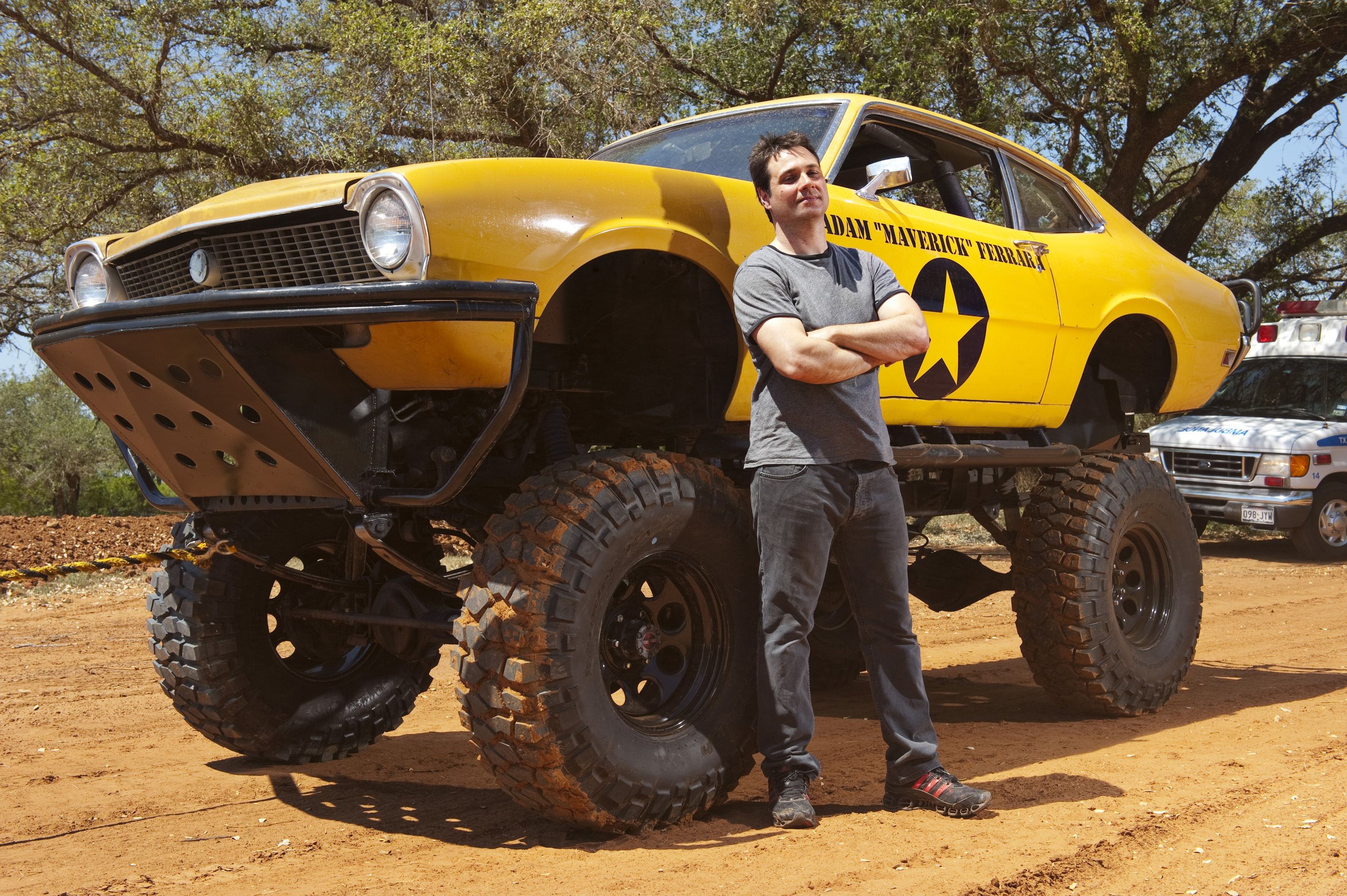 Adam takes his car to new heights. (Photo Credit: BBC Worldwide)