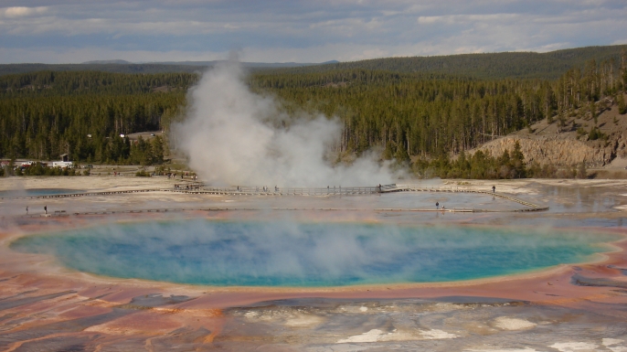how the earth was made, yellowstone, grand prismatic springs