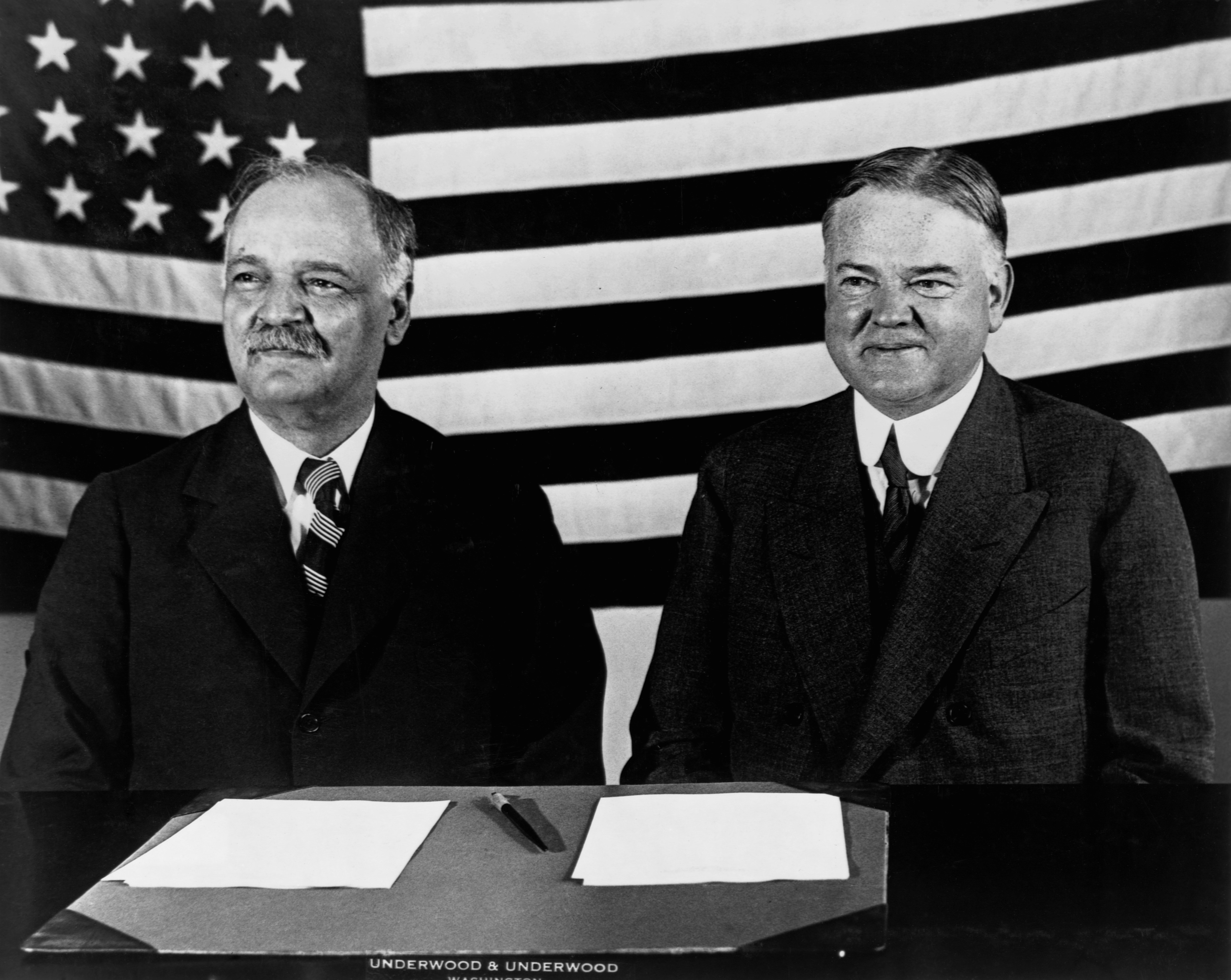 charlescurtisandherberthoovercampaigning Herbert Hoover Pictures