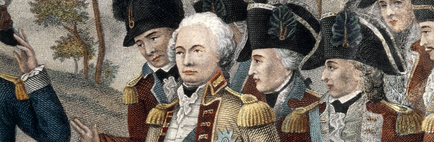British Gen. Charles Cornwallis and his men surrender at Yorktown.