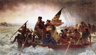 general george washington, the Delaware river, surprise attack, hessian troops, trenton, new jersey, 1776, the american revolution