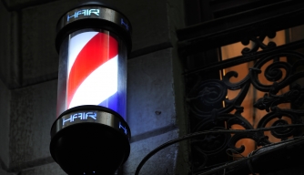 Why are barber poles red, white and blue?