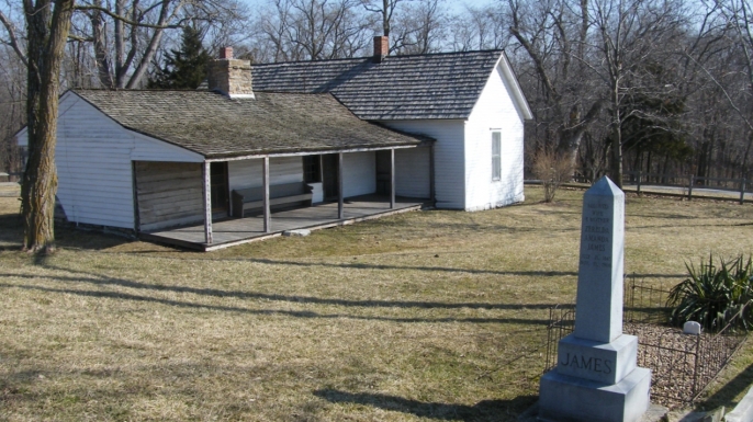 James' family farm in Clay County, Missouri