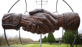British memorial commemorating the 1914 Christmas Truce 