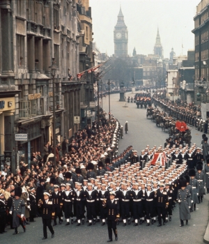 Churchill's funeral cortege, January 30, 1965