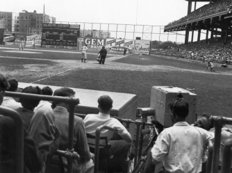Brooklyn Dodgers and Cincinnati Reds face of on August 26, 1939. (Credit: MLB Photos via Getty Images)