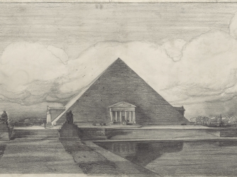 Pope's proposal for a pyramid-style monument (Credit: National Archives)