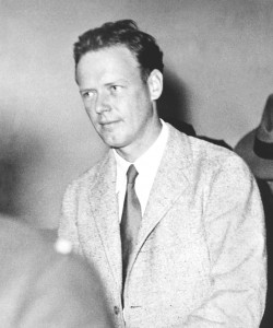 Charles Lindbergh at the grand jury investigation of Bruno Hauptmann on October 2, 1934. (Credit: Planet News Archives/SSPL/Getty Images)
