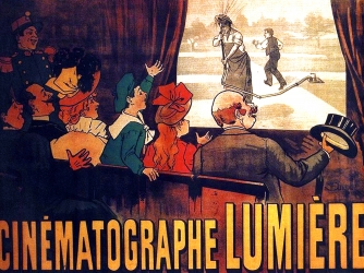 Poster for early film screened by the Lumière Brothers (Credit: Universal History Archives/Getty Images)
