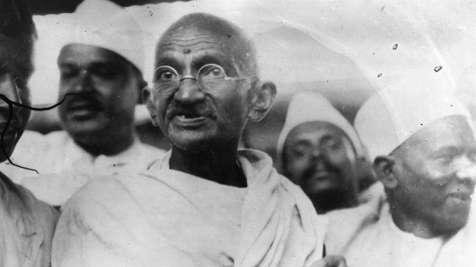Gandhi leading the Salt March.