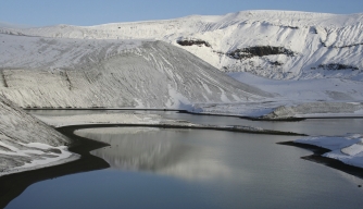 Volcano crater on Antarctica 