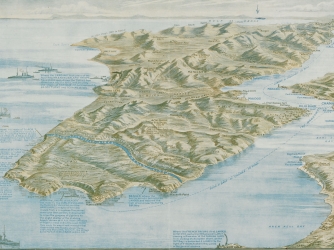 Graphic map of the Dardenelles.