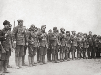 Turkish troops on parade, 1915. (Credit: FPG/Hulton Archives/Getty Images)