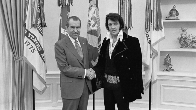 Richard Nixon and Elvis Presley