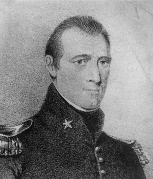 Sketch of William Travis by Wyly Martin.