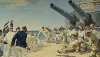 An artist’s rendition of the Potemkin uprising
