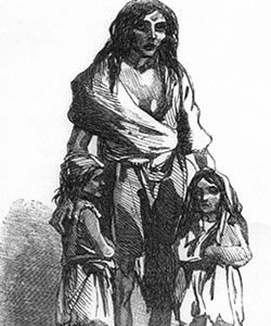 Depiction of the Irish famine