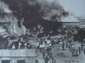 Fires during the Odessa riots.