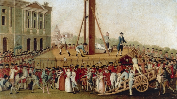 Execution of Marie Antoinette on October 16, 1793., french revolution