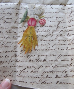 Before the invention of the modern gummed envelope, sometimes these hand-written letters acted as an envelope to contain inserted objects. (©Signed, Sealed & Undelivered Team, 2015. Courtesy of the Museum voor Communicatie, The Hague.)