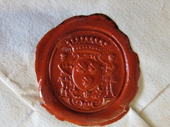 One of the seals on a letter. (©Signed, Sealed & Undelivered Team, 2015. Courtesy of the Museum voor Communicatie, The Hague)