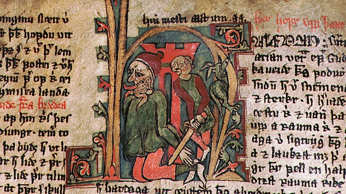 Illumination from the Icelandic manuscript Flateyjarbok. (Credit: Werner Forman/Universal Images Group/Getty Images)