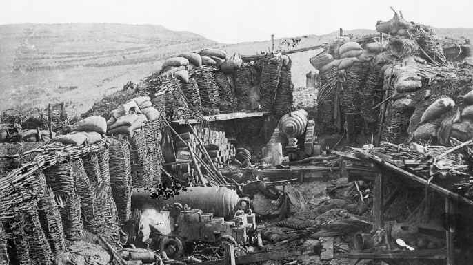 Views of the ruined interior of the Great Redan, one of the six main redoubts which defended Sevastopol. (Credit: Public Domain)