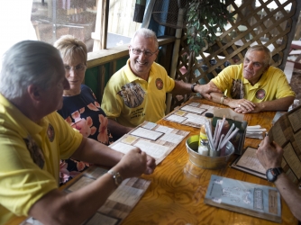 After recreating the photo on Cinnamon Beach the four, plus Dennis' wife Joanne, all went out to lunch. (Credit: Naples Daily News)