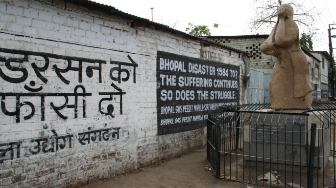 Bhopal memorial for those killed and disabled by the 1984 toxic gas release. (Credit: Luca Frediani)