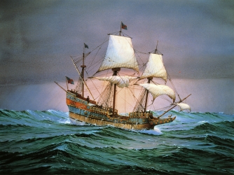 Francis Drake's ship, Golden Hind. (Credit: DeAgostini/Getty Images)