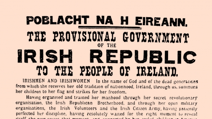 Easter Proclamation of Irish Independence during the Easter Rising 1916. (Credit: Universal History Archive/Getty Images)