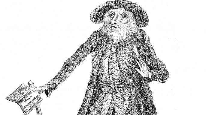 Frontispiece from Memoirs of the Lives of Benjamin Lay and Ralph Sandiford. (Credit: Public Domain)