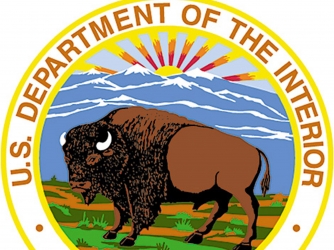 The seal of the US Department of the Interior. (Credit: Greg Mathieson/The LIFE Images Collection/Getty Images)
