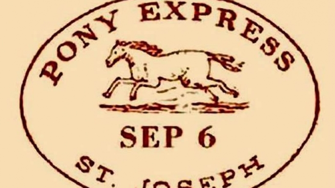 Postmark, Pony Express, 1860. (Credit: Public Domain)
