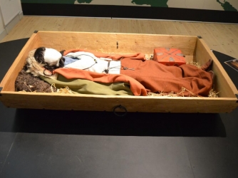 Reconstruction of a newly discovered Viking tomb that contains the remains of two men and woman. (Credit: Museum Silkeborg)