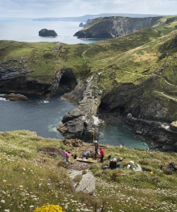 Tintagel Castle Archeology dig. (Credit: Emily Whitfield-Wicks for English Heritage)