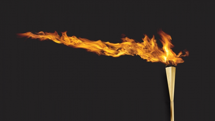 Olympic torch. (Credit: Bill Diodato / Getty Images)