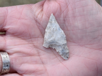 British Oblique flint arrowhead. (Credit: National Trust)