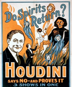 A poster for one of Houdini’s anti-Spiritualist shows