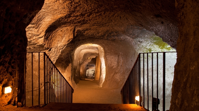 Underground Below The City Of Orvieto, Italy. (Credit: traveler1116/Getty Images)