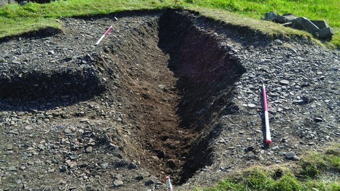 Post-excavation photograph of the burial site. (Credit: Antiquity Publications Ltd, 2017)