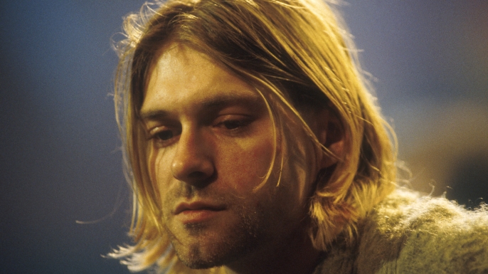 Kurt Cobain of Nirvana during the taping of MTV Unplugged at Sony Studios in New York City, November 18, 1993. (