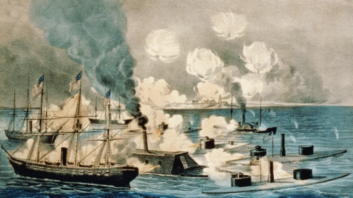 By 1864, with the Battle of Mobile Bay, the use of ironclads was commonplace.