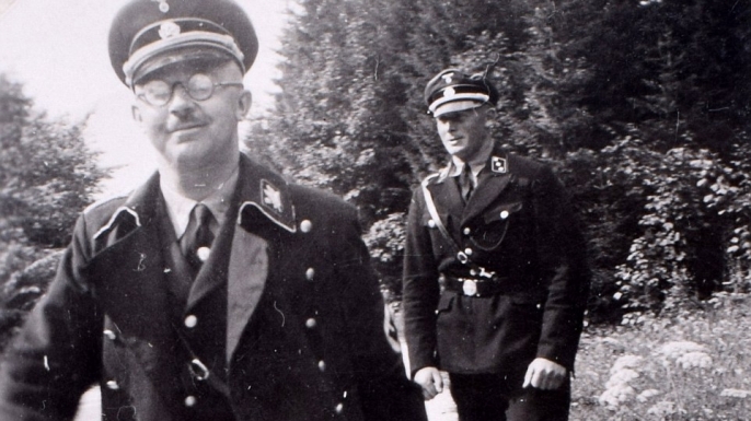 Heinrich Himmler (left), chief of the SS, visiting the Berghof. (Credit: C&T Auctions)
