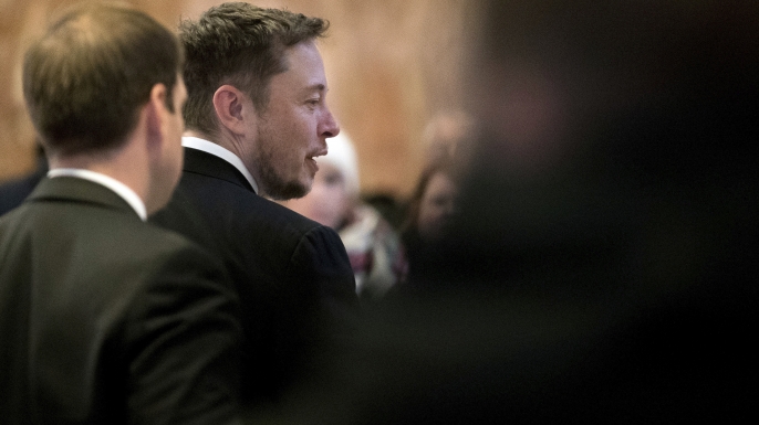 Tesla CEO Elon Musk in January 2017. (Credit: AP Photo/Andrew Harnik)