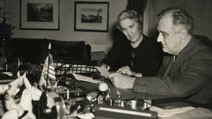 Missy LeHand with Franklin Delano Roosevelt.