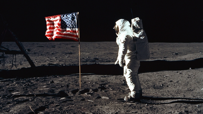 376713 03: (FILE PHOTO) Astronaut Edwin "Buzz" Aldrin during an Apollo 11 EVA on the surface of the Moon (Credit: NASA/Newsmakers)
