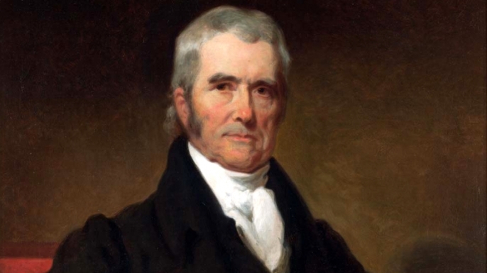 Supreme Court Chief Justice John Marshall, who presided over Burr's trial.
