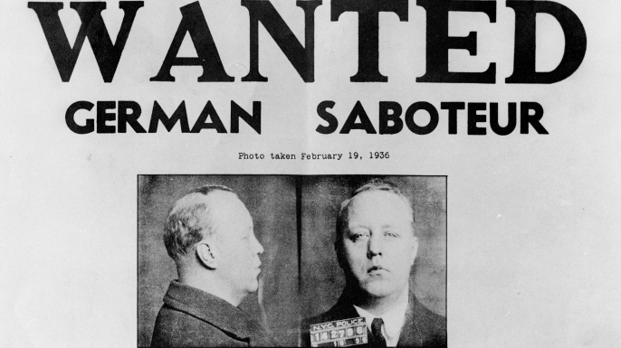 FBI "Wanted" poster for Nazi saboteur Walter Kappe.
